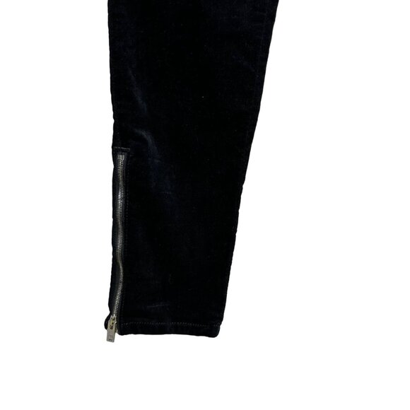 rag & bone 10 Inch Capri Pants Size 25 Black Velvet Cropped New Flawed - Picture 4 of 12